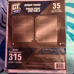 Game Time Black Binder Pages for Trading Cards